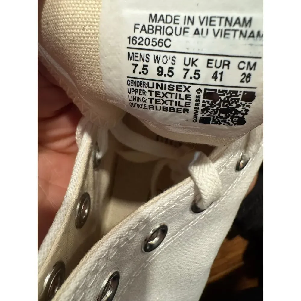 Converse Unisex Chuck 70  Canvas High Top Shoes White Women 9.5 Men 7.5 162056C